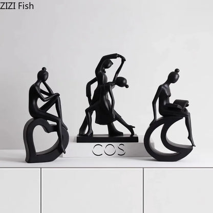 Decorbites™ Abstrakte Harz-Skulptur Moderne Schreibtisch-Dekoration Minimalistische Figuren Ornamente
