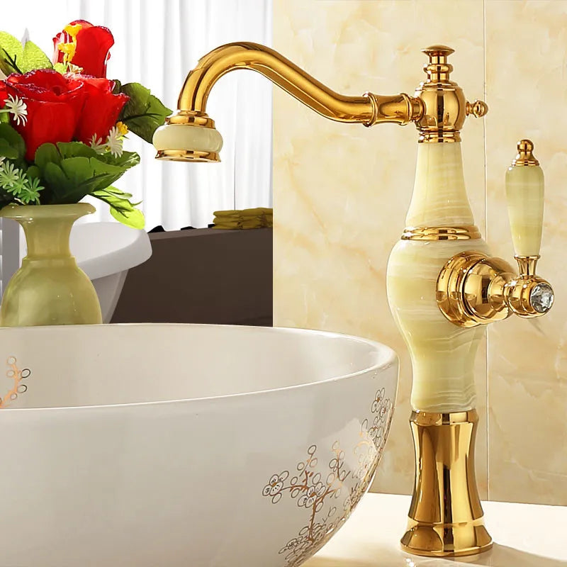 Gold Jade Brass Faucet