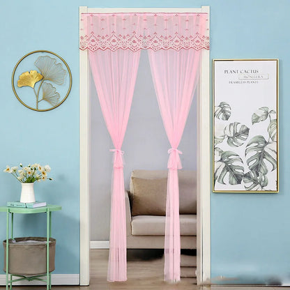Decorbites™ Spitzeneinfassung Sommer-Insektenschutz-Türvorhang für Wohnzimmer und Schlafzimmer