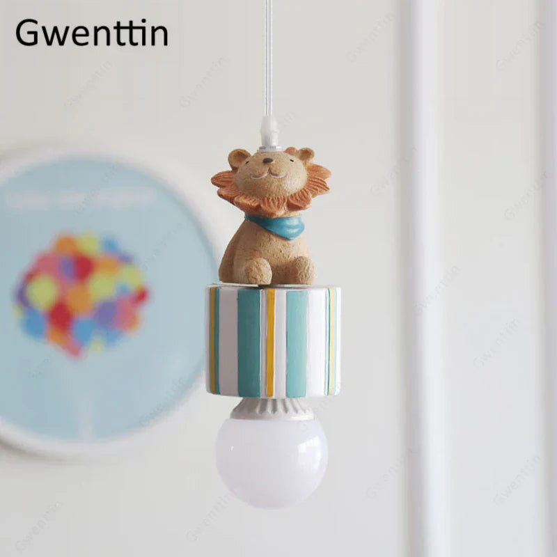 Decorbites™ Kinder-Tieranhängerlampe: Hase Löwe Katze LED-Deckenleuchte
