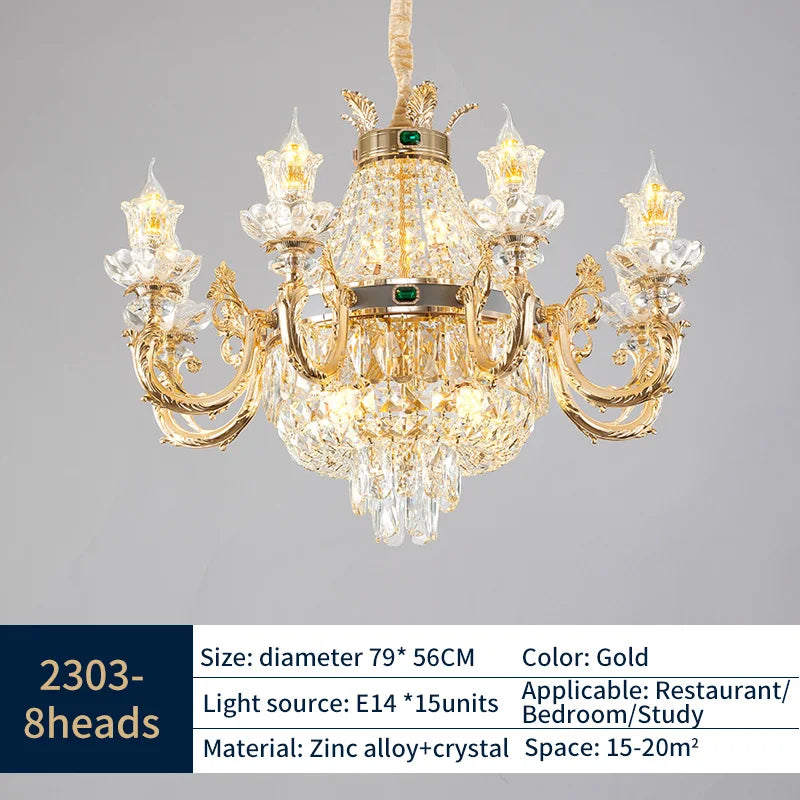 Decorbites™ Kristall-Esszimmer-Lüster – Elegante Zinklegierung Kerzenlampe
