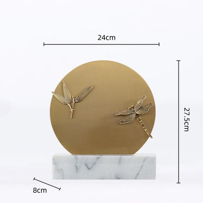 DecorBites™ Golden Geometric Circle Insect Figurine Set Home Decor