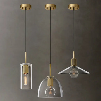 Decorbites™ Klar-Glas-LED-Pendantleuchte Gold-Metall-Chandelier MarshalAsLED Hängelampe