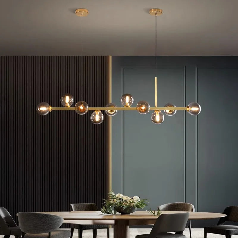 Copper Industrial Pendant Light 16-Head Brown