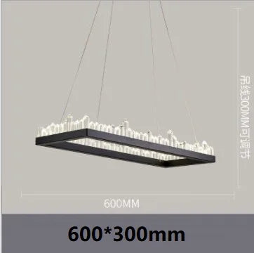 DecorBites™ Crystal LED Pendant Lights: Modern Gold Black Industrial Lamp