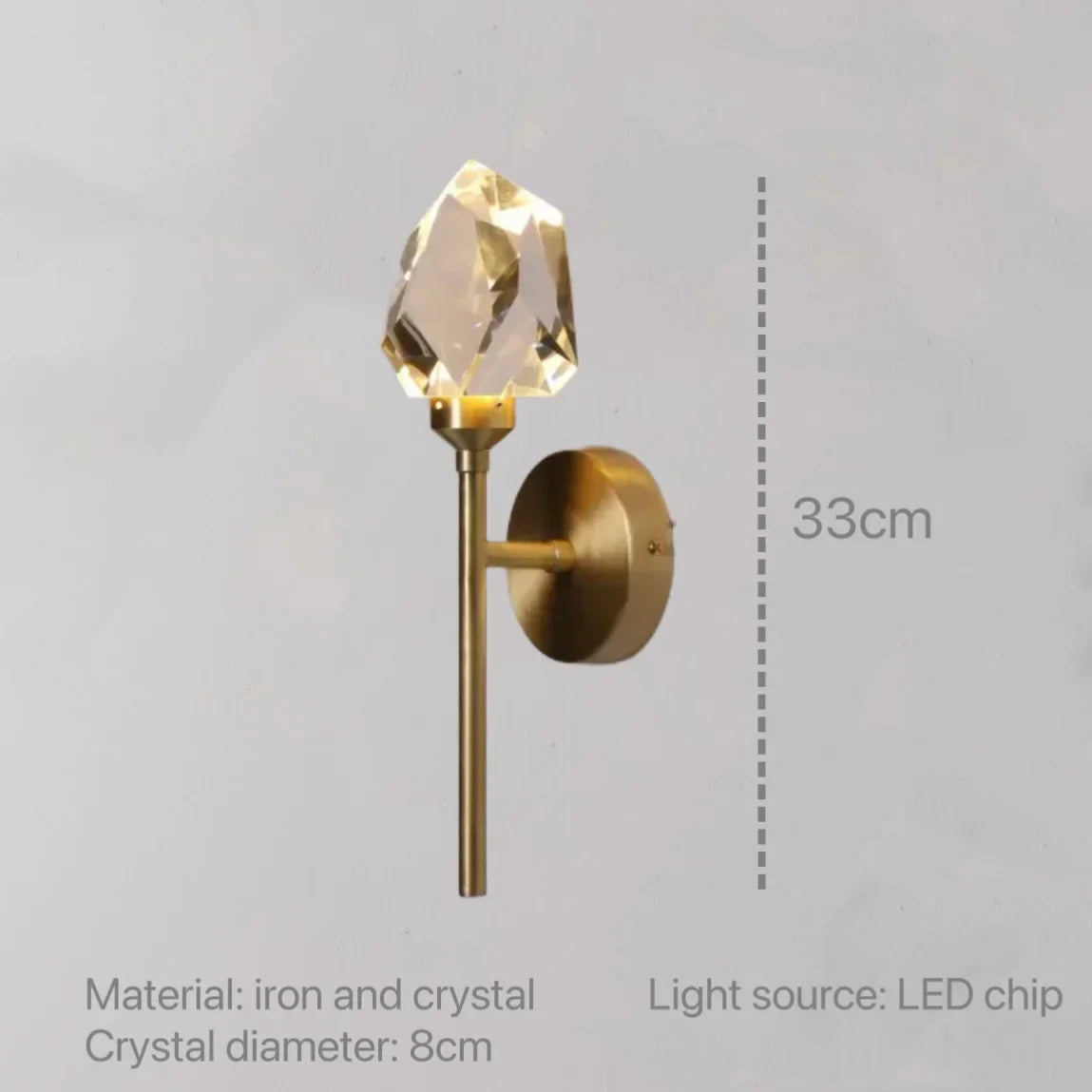 Decorbites™ Kristall-Wandleuchte: Moderne LED-Leuchte für Schlafzimmer, Wohnzimmer und Flur