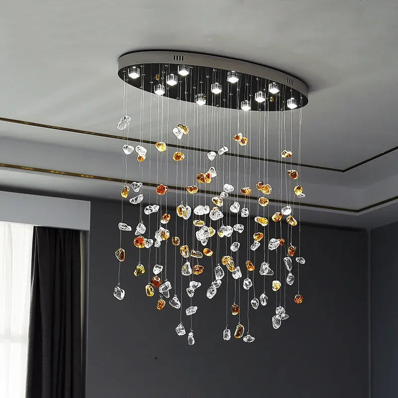 Decorbites™ Kristall-Esszimmer-Lüster: Elegante Stein-Dekorationsbeleuchtung für das Wohnzimmer