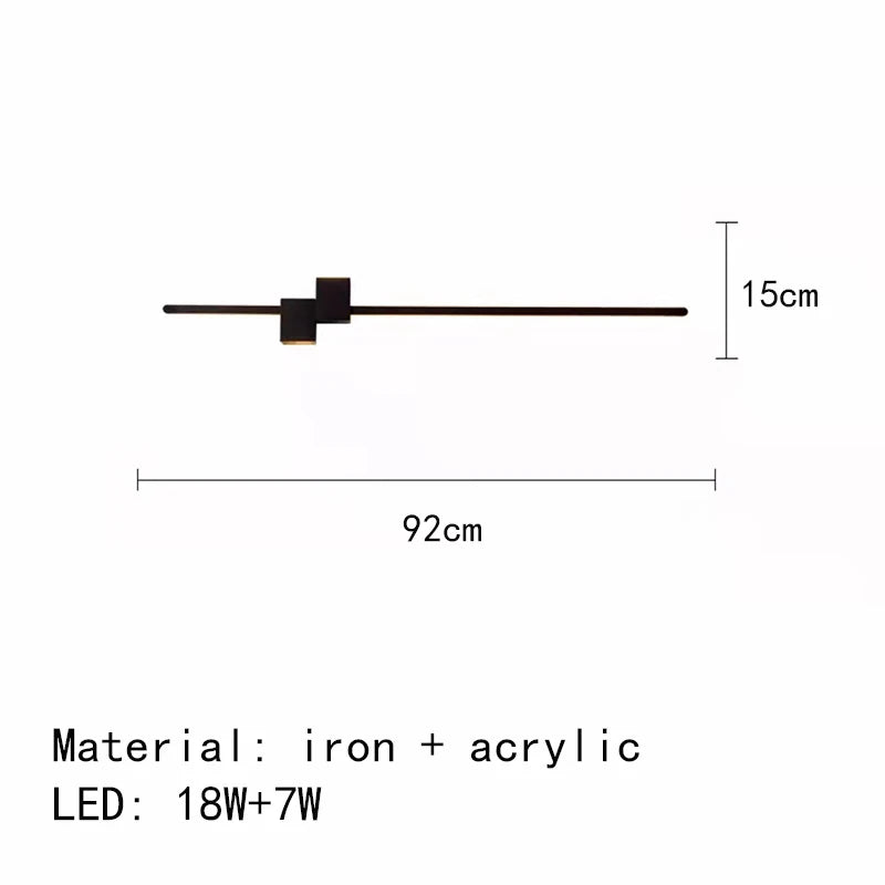 Decorbites™ LED Wandlampen: Moderne Schwarz-Weiß Aluminium Wandlampe für Wohnzimmer Schlafzimmer