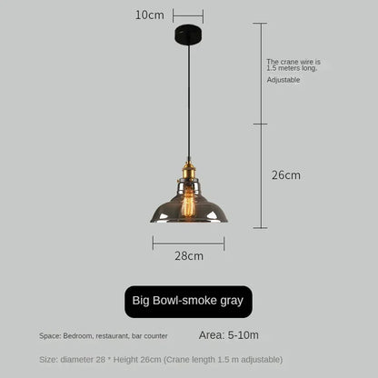 Decorbites™ Bernsteinfarbenes Vintage-Glas-Pendant-Licht für elegante Esszimmer-Dekoration