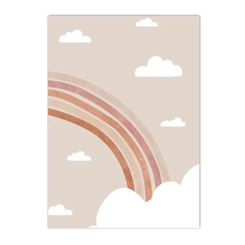 Alpaca Unicorn Rainbow Bear Heart Poster Alphabet Quotes Prints Boho Nursery Wall Art Canvas Painting Pictures Kids Room Decor