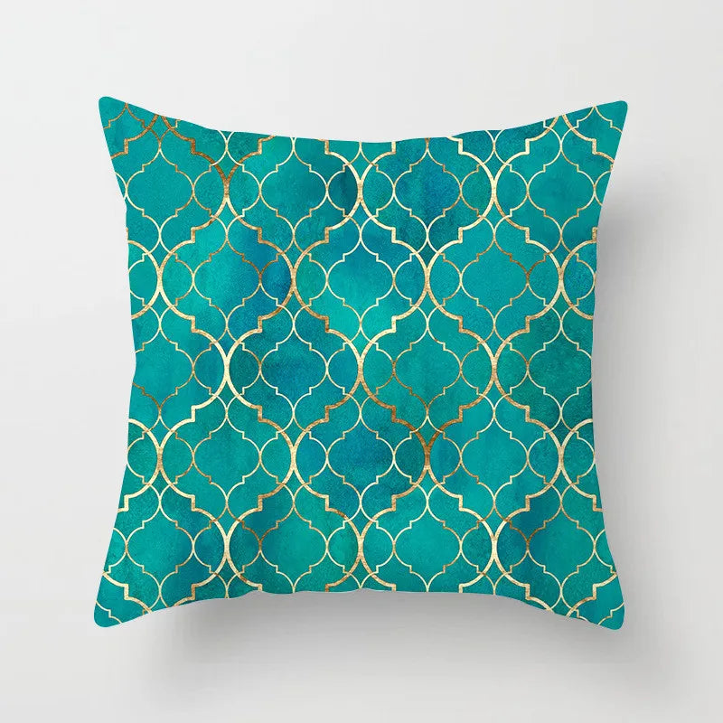Geometric Leaf Feather Cushions