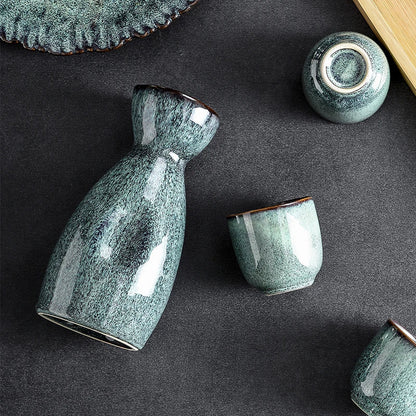 Decorbites™ Japanisches Vintage-Ton-Wein-Set | Sake- & Shochu-Kanne Kommerzielle Spender