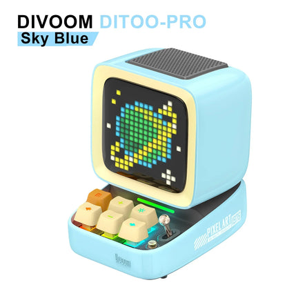 DecorBites™ Ditoo Pixel Art Game Bluetooth Speaker: 16X16 LED Display Board (Pink)