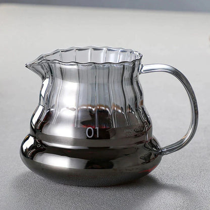 Decorbites™ Diamantglas-Kaffeekanne mit wiederverwendbarem Filterbecher