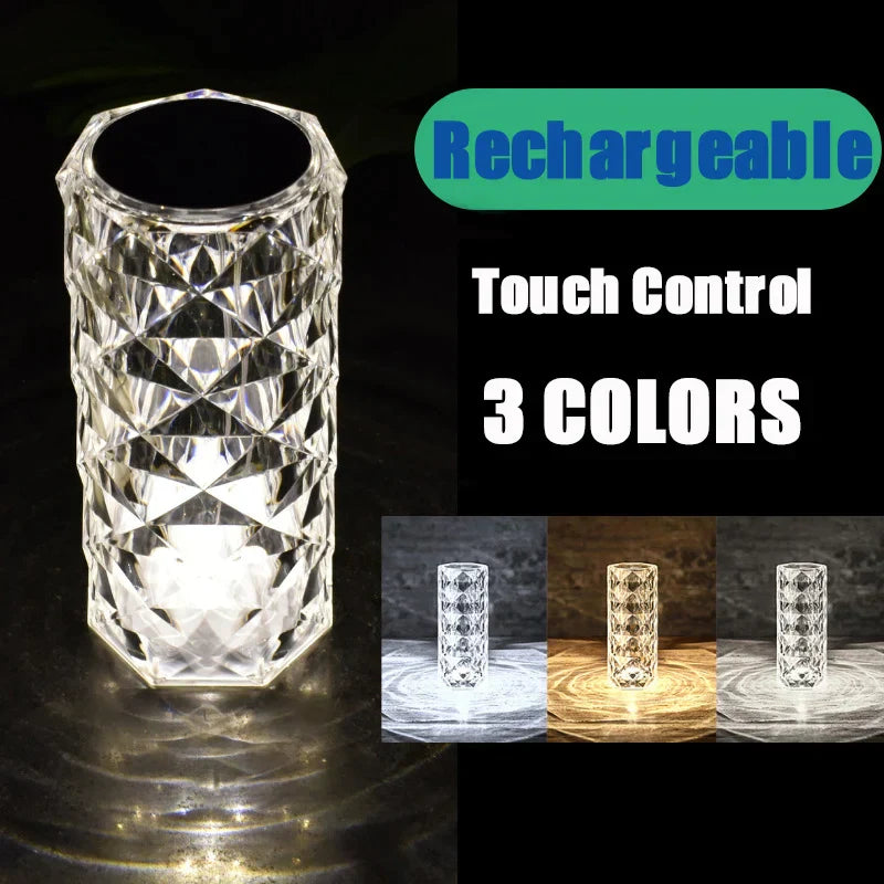 Decorbites™ Kristall-LED-Nachtlicht, USB-aufladbare Umgebungsleuchte für Raumdekoration