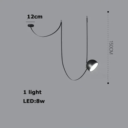 DecorBites™ LED Belt Chandelier Pendant Light for Dimmable Indoor Lighting in Living Room