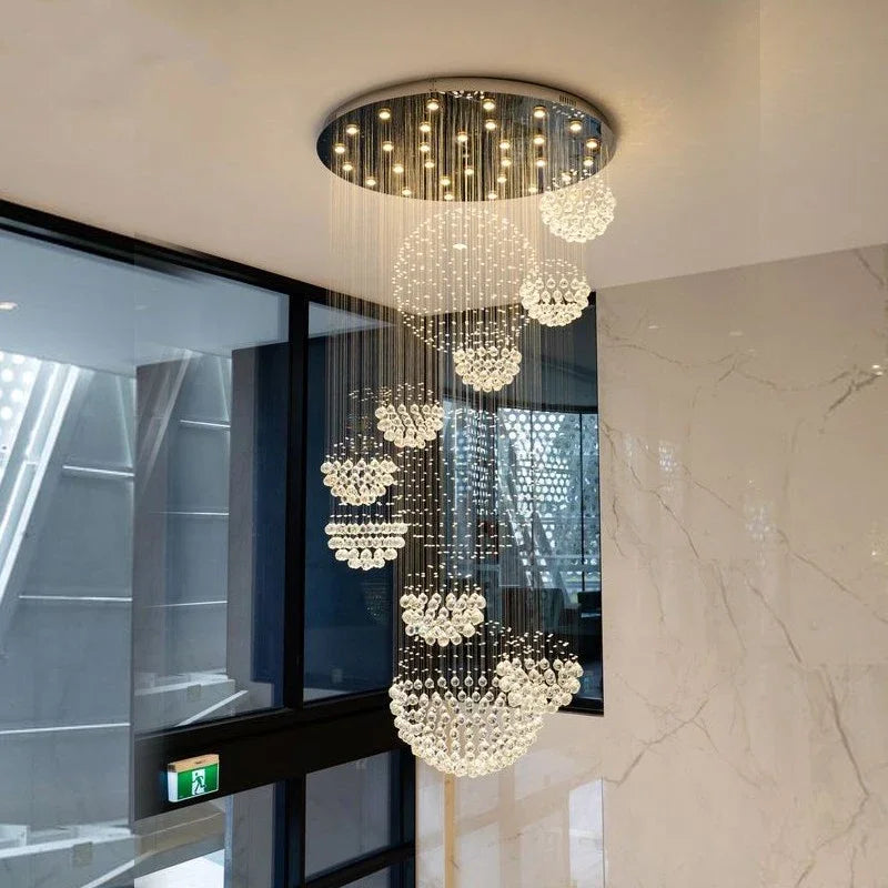 Decorbites™ Kristallkugel-LED-Kronleuchter: Moderne industrielle Hängelampe für das Wohnzimmer
