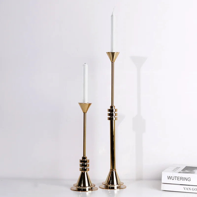 Gold Geometric Candle Holder