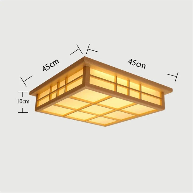 Decorbites™ Japanische Holzkantige LED-Deckenleuchten für modernes Wohnzimmer und Küche