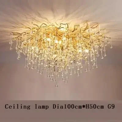 Decorbites™ Kristall-LED-Wohnzimmer-Kronleuchter, moderner Luxus-Wassertropfen-Pendant-Lampe