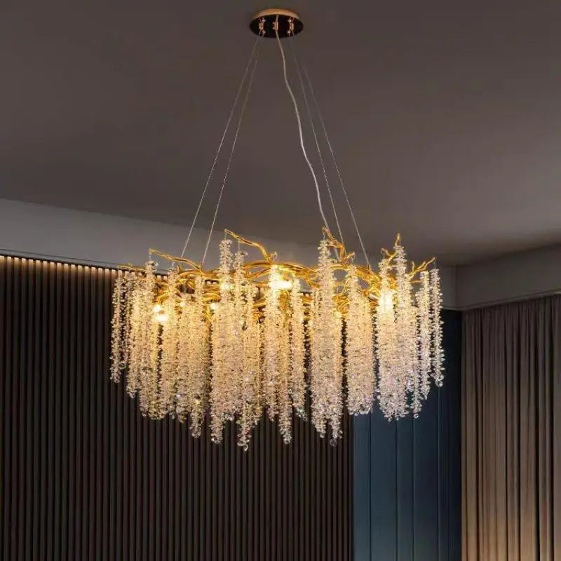 Gold Branch Aluminum Pendant Light 14-Light