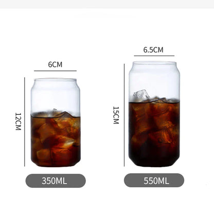 Decorbites™ Glas-Trinkbecher mit Bambusdeckel – Hochwertiges Borosilikatglas-Tee-, Saft- und Kaffeetasse