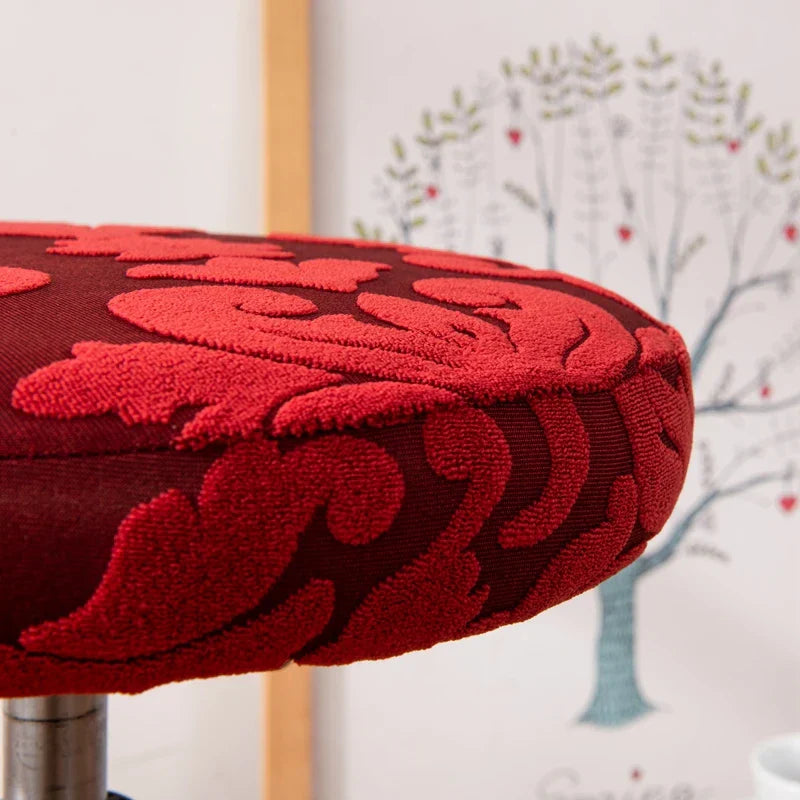 DecorBites™ Jacquard Elastic Bar Chair Cover - Stretch Round Seat Protector