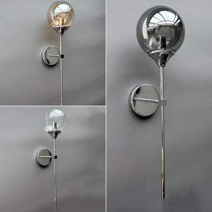 DecorBites™ Golden Round Glass Wall Sconce: Modern Nordic Lighting Fixture for Home Decor