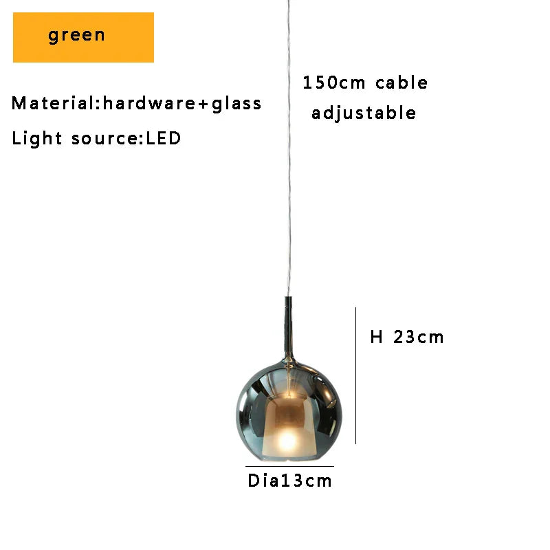 Decorbites™ Glas-Kugelleuchter: Italienische Designer-Hängeleuchte für Esszimmer, Kücheninsel