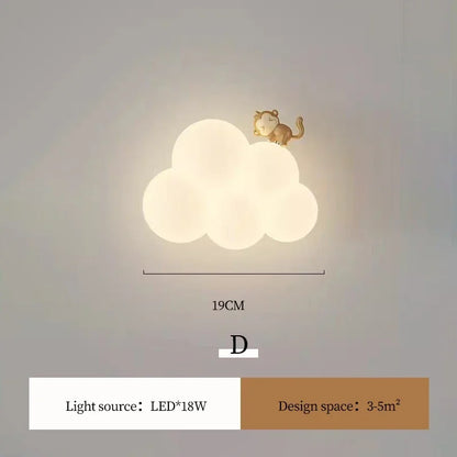 Decorbites™ Kinderzimmer LED-Tier-Wandlampen - Affe Hase Wolke Design