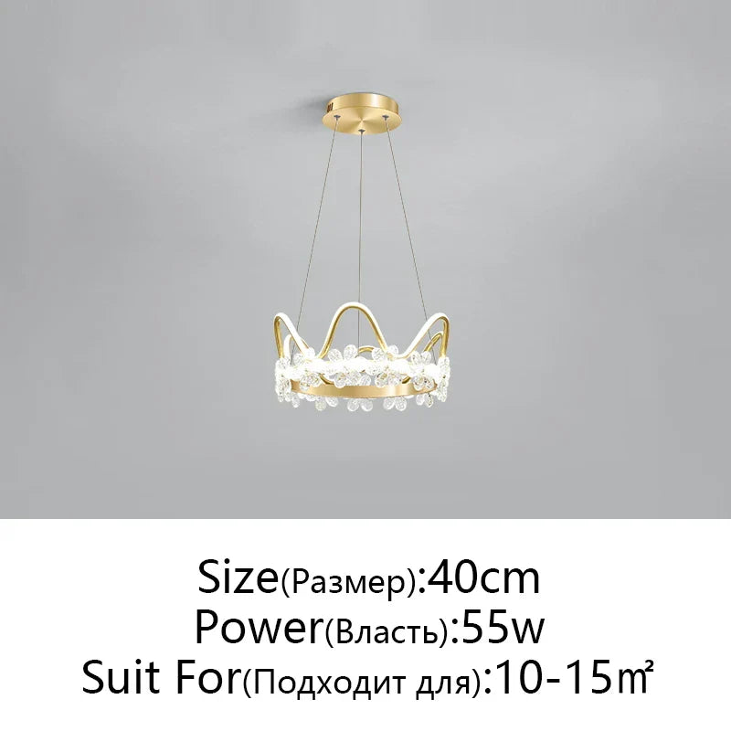 Decorbites™ Kristallblumenring-Leuchter für modernes Wohn- und Schlafzimmer