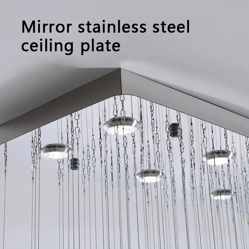 Decorbites™ Glas-Stein-Kronleuchter: Moderne Luxus-LED-Pendantleuchten für Esszimmer-Kunstdekoration