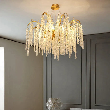 DecorBites™ Crystal LED Chandeliers: Luxury Ceiling Pendant Lighting for Home, Dining, and Living Spaces