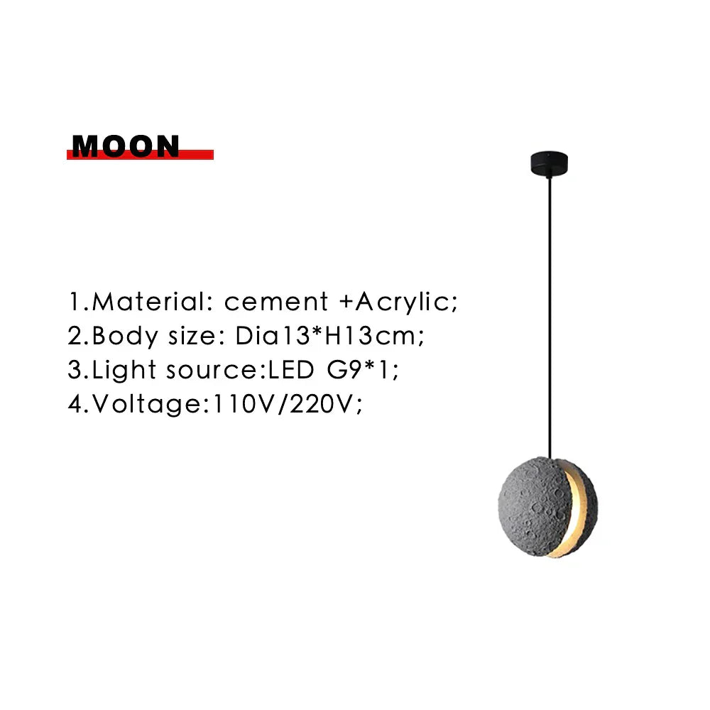 Decorbites™ Industrielle Zement-Pendantleuchten - Retro Mond-Stern-Kronleuchter-Armatur