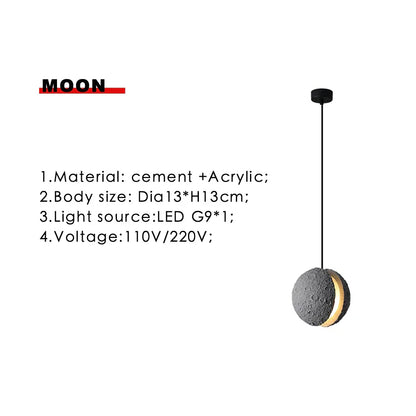 Decorbites™ Industrielle Zement-Pendantleuchten - Retro Mond-Stern-Kronleuchter-Armatur