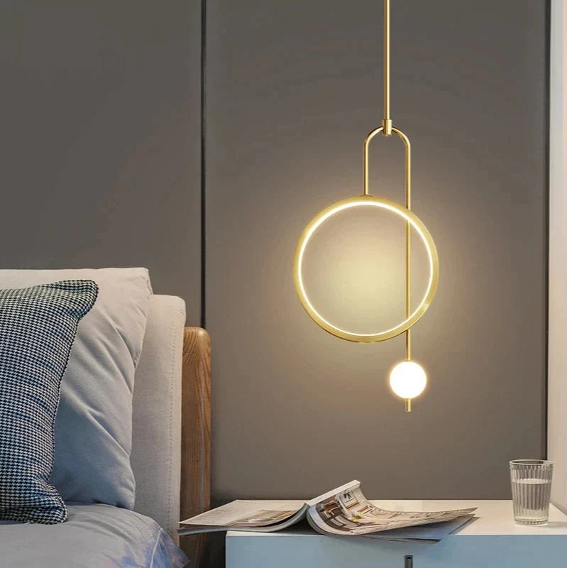 Gold Black Glass Chandelier With LED Illumination