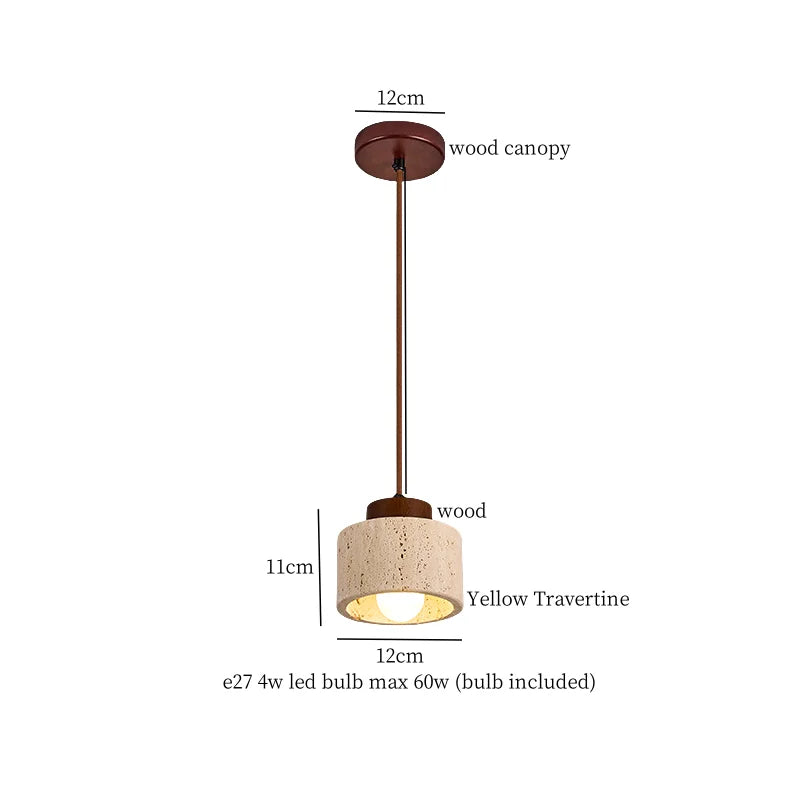 Travertine Wabi Sabi Lamp