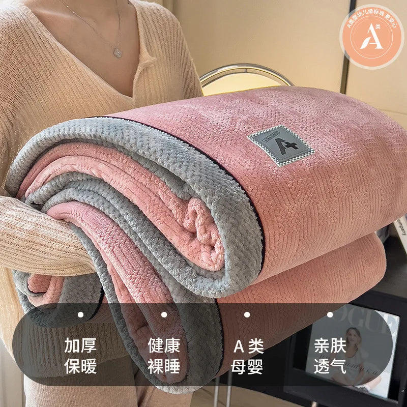 Decorbites™ Kuschelweiches Baumwoll-Samt-Plüschdecke: Luxuriös weich und warm leichte Decke