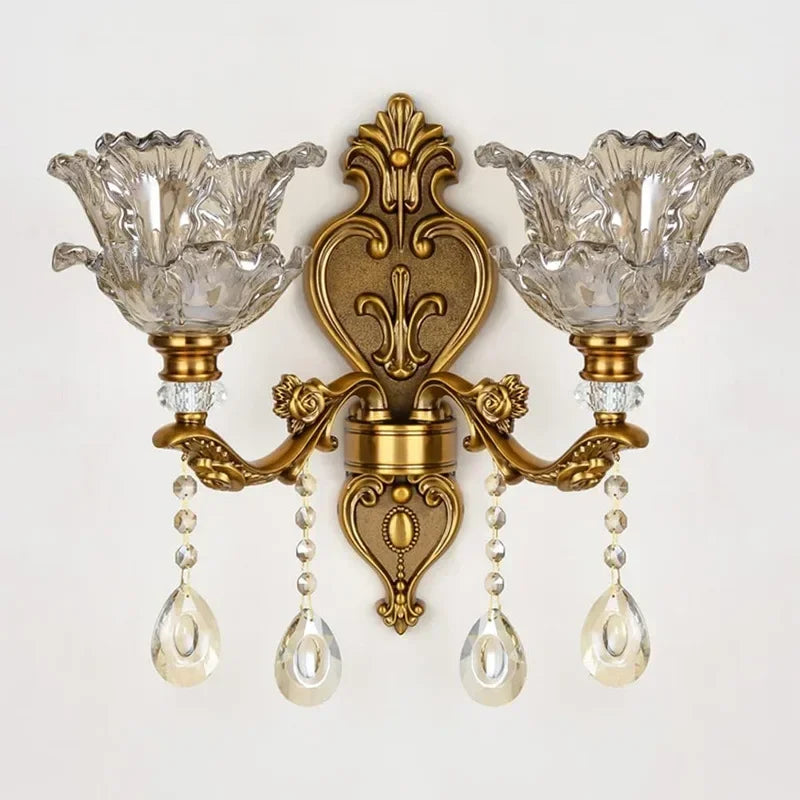 Decorbites™ Kristallglas Doppeltköpfige Wandlampe - Europäischer Retro-Stil