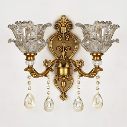 Decorbites™ Kristallglas Doppeltköpfige Wandlampe - Europäischer Retro-Stil