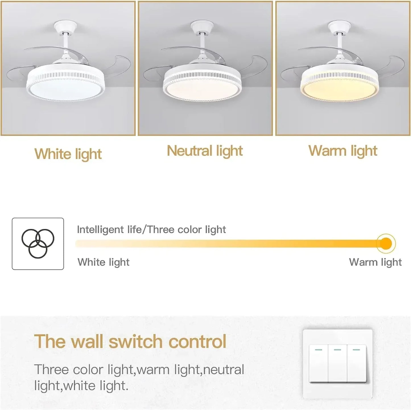 DecorBites™ LED Bladeless Ceiling Fan Chandelier for Modern Smart Home Decor
