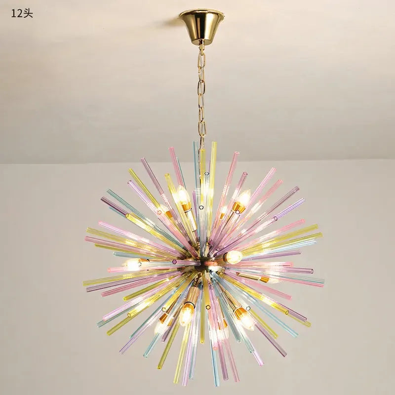 Decorbites™ Löwenzahn-Kronleuchter-Beleuchtung - Nordisches Kugel-Regenbogen-Hängeleuchte, personalisiertes kreatives Design