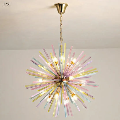 Decorbites™ Löwenzahn-Kronleuchter-Beleuchtung - Nordisches Kugel-Regenbogen-Hängeleuchte, personalisiertes kreatives Design