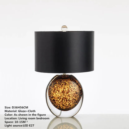Decorbites™ Glas-Tischleuchte: Moderne Kunst-LED-Schreibtischlampe für Zuhause und Hotel