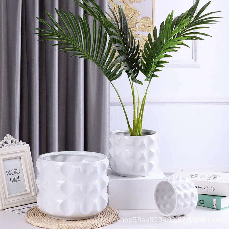 Gold Geometric Ceramic Vase