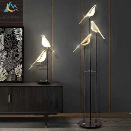 Decorbites™ Crow LED Stehlampen - Nordisch Minimalistisches Elster-Vogel-Tischlicht