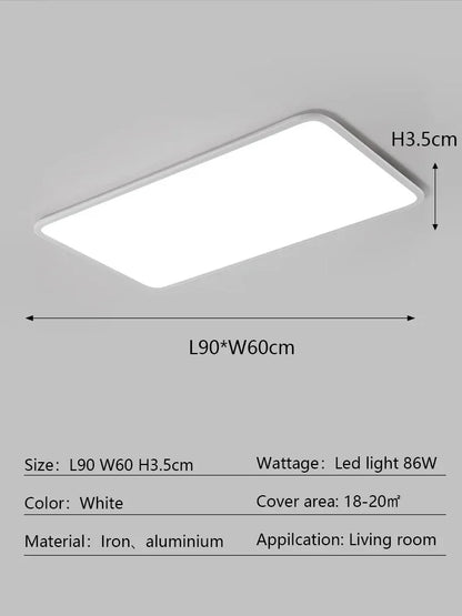 Decorbites™ LED-Deckenleuchte: Modernes minimalistisches rechteckiges Design für Wohnzimmer, Schlafzimmer, Innenbeleuchtung