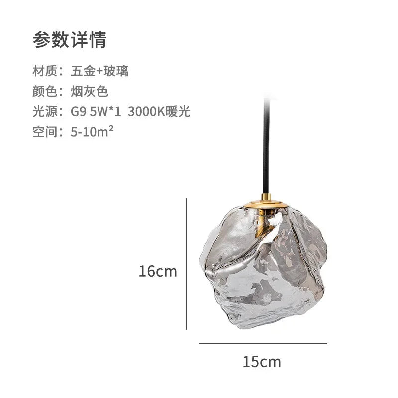 Modern Lava Sculptural FRP Pendant Light