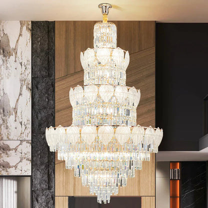 Decorbites™ Kristall-Duplex-Villa-Lüster: Elegante Loft-Wohnungsbeleuchtung im Luxus-Stil für stilvolle Wohnzimmer.