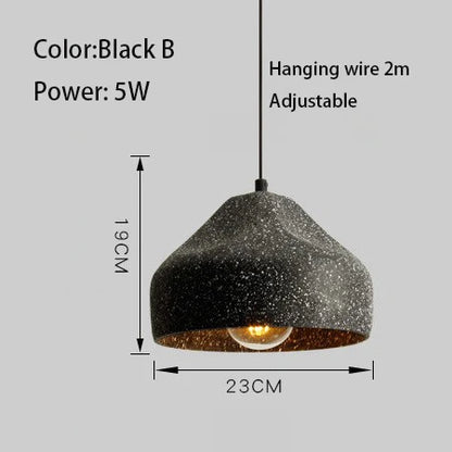 Decorbites™ Industrieller Stil Pendelleuchte, Grau/Schwarz E27 Lampe für Schlafzimmer, Café, Bar